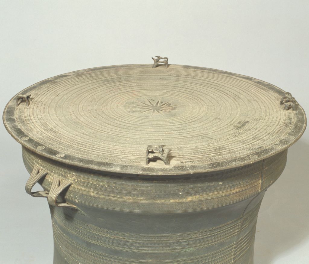 图片[2]-Ximeng frog decorated with bronze drum-China Archive